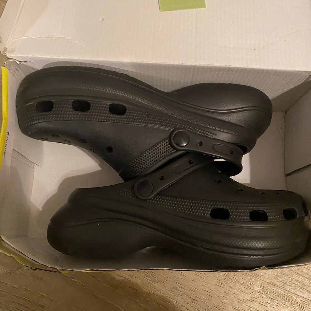 Black high top size 9 crocs